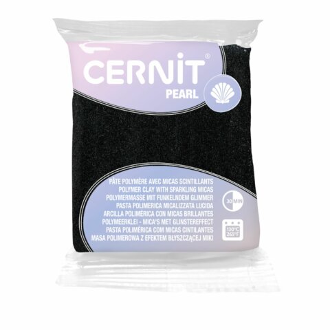 Pâte Polymère Cernit – noir Pearl 56g
