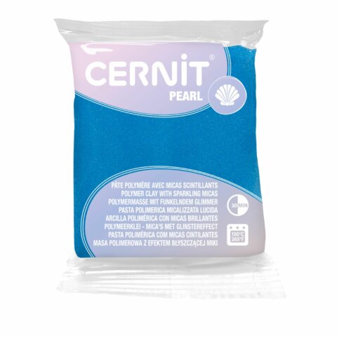 Pâte Polymère Cernit – bleu Pearl 56g
