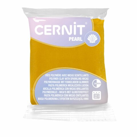 Pâte Polymère Cernit – jaune Pearl 56g