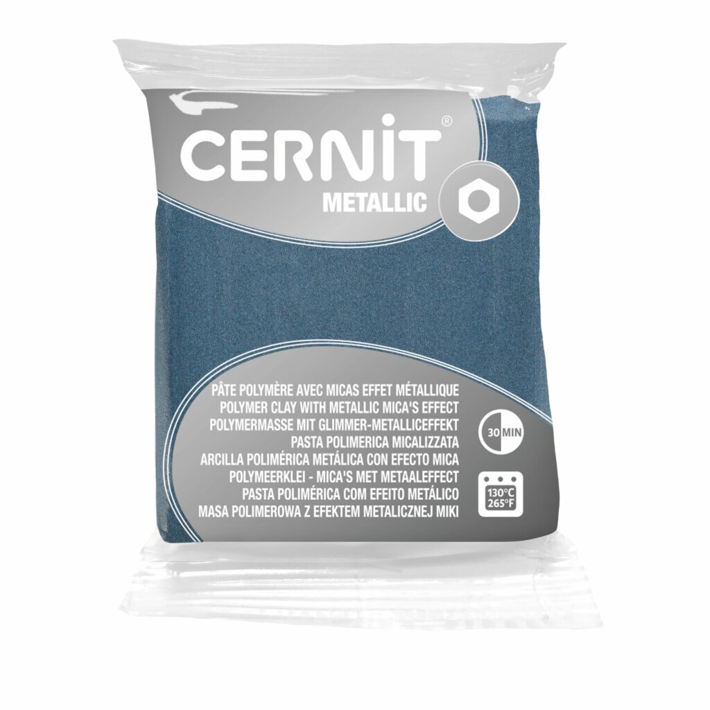 Pâte Polymère Cernit – acier Metallic 56g