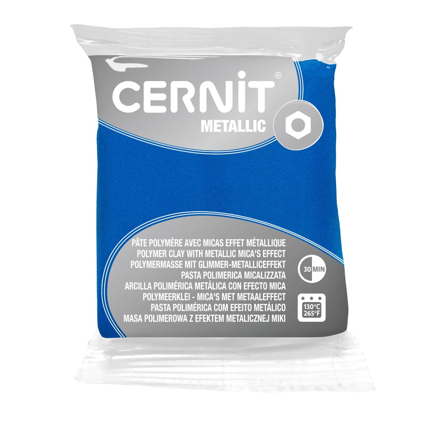 Pâte Polymère Cernit – bleu Metallic 56g