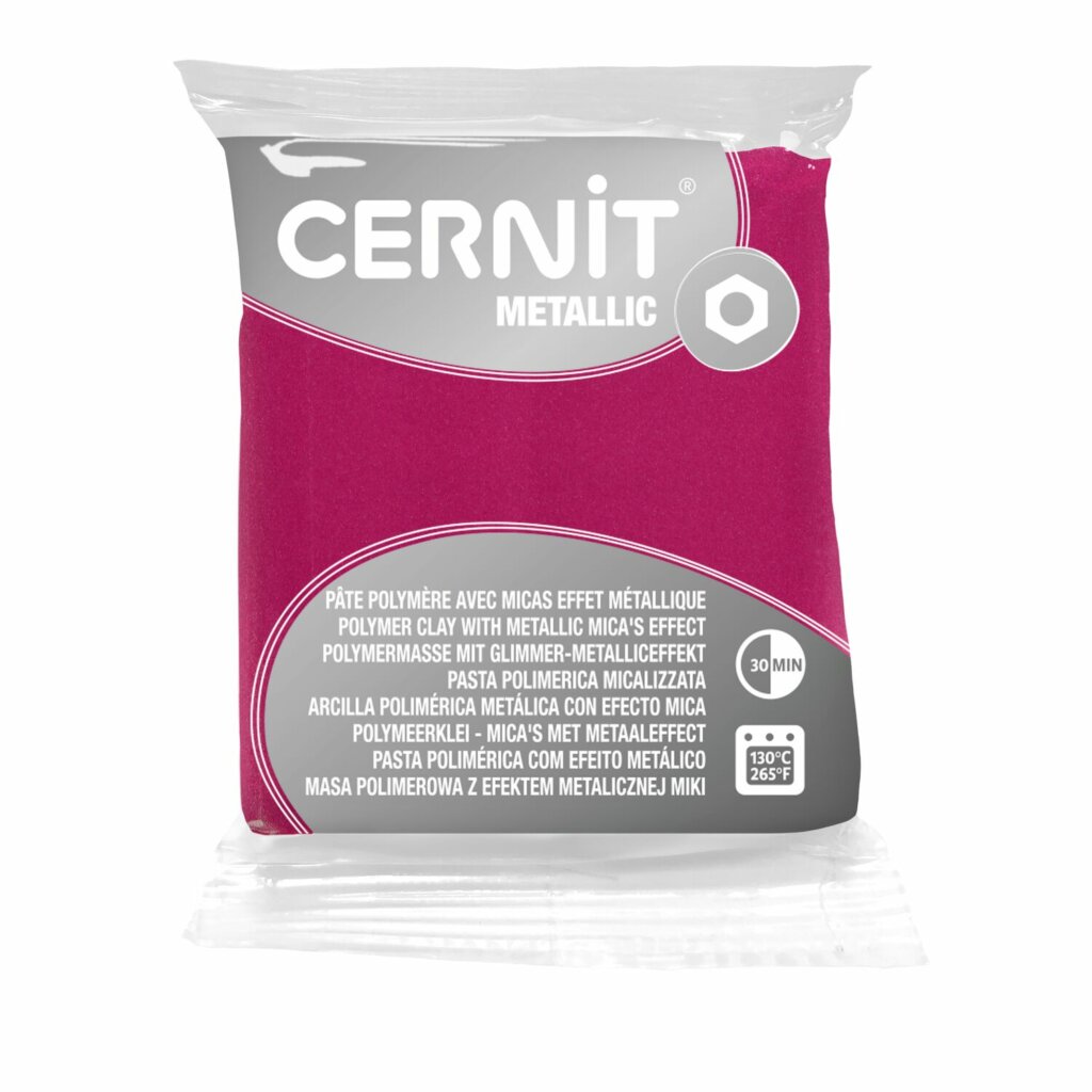 Pâte Polymère Cernit – magenta Metallic 56g
