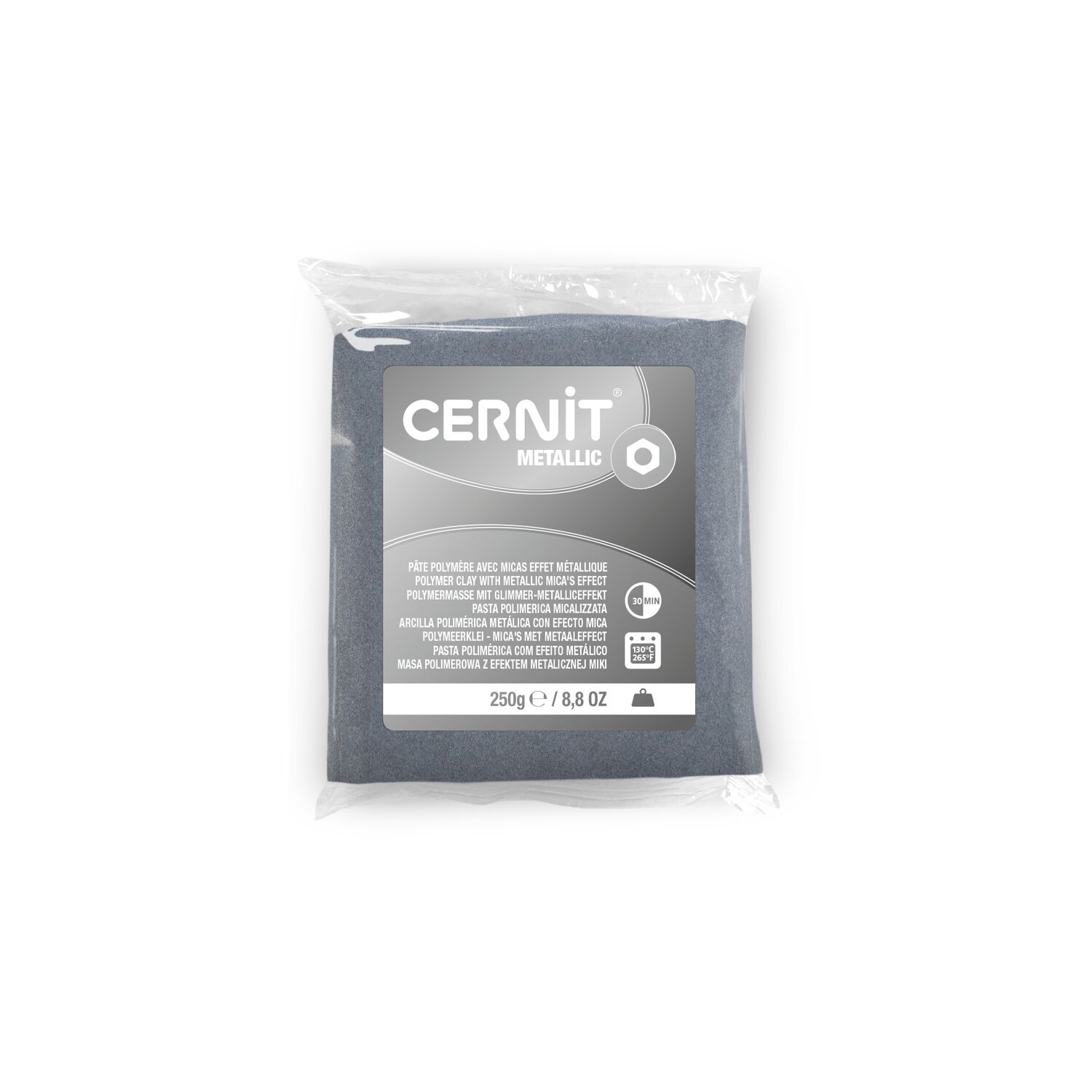 Pâte Polymère Cernit – argent Metallic 250g