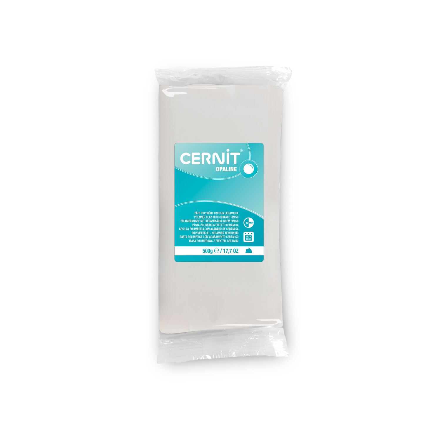 Pâte Polymère Cernit – blanc Opaline 500g