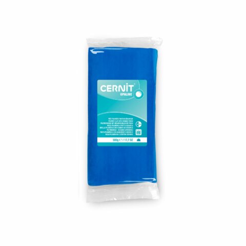 Pâte Polymère Cernit – bleu primaire Opaline 500g
