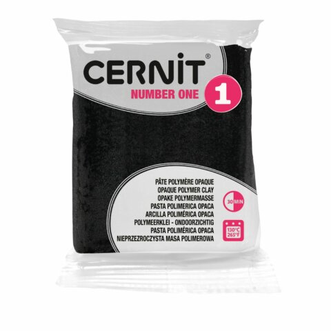 Pâte Polymère Cernit – noir Number One 56g
