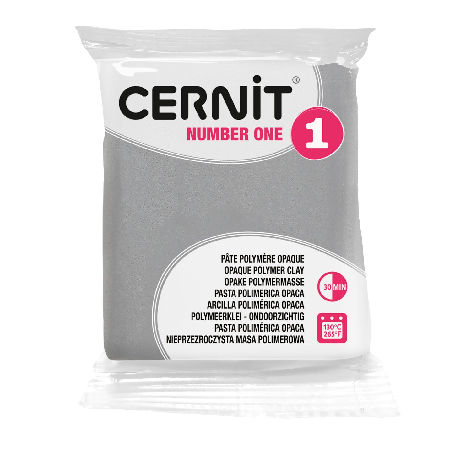 Pâte Polymère Cernit – gris Number One 56g