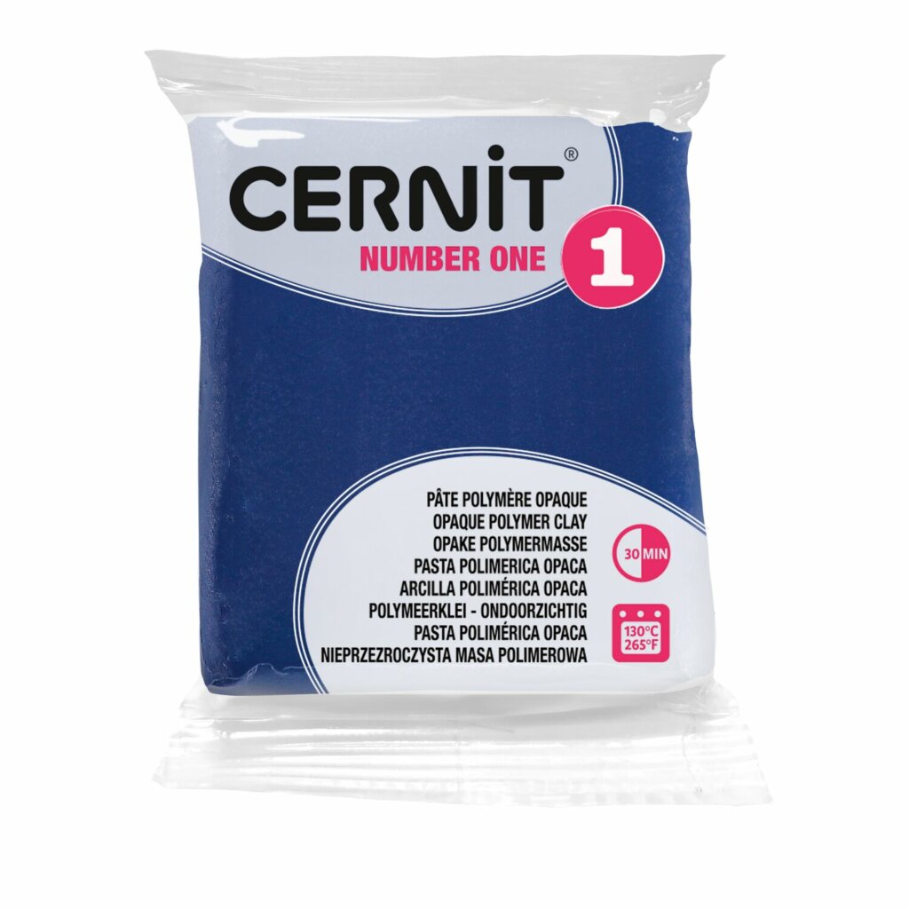 Pâte Polymère Cernit – bleu marine Number One 56g
