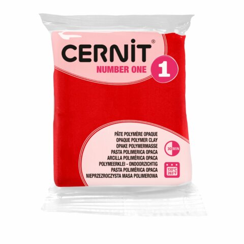 Pâte Polymère Cernit – rouge Number One 56g
