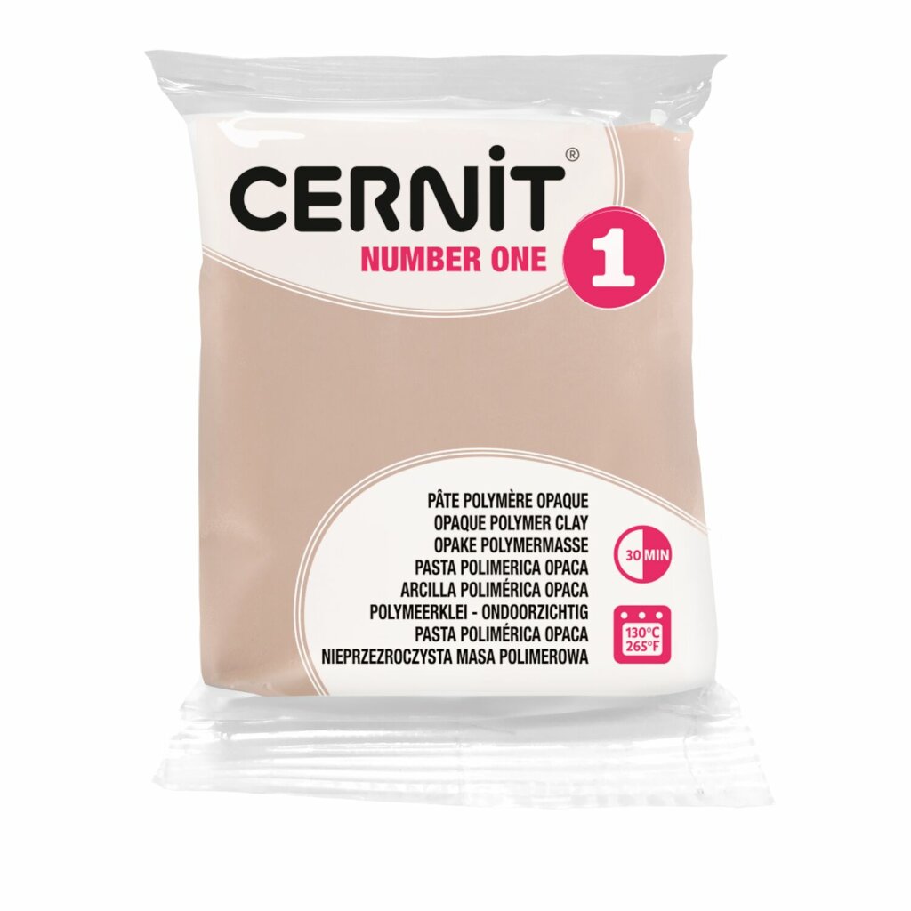 Pâte Polymère Cernit – rose beige Number One 56g
