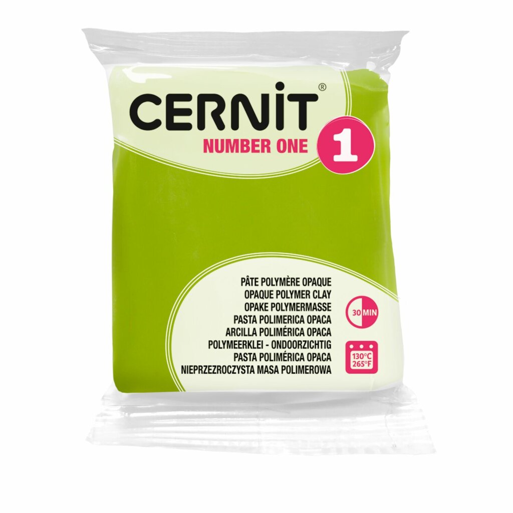 Pâte Polymère Cernit – vert anis Number One 56g
