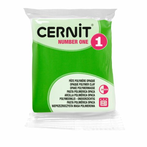 Pâte Polymère Cernit – vert clair Number One 56g
