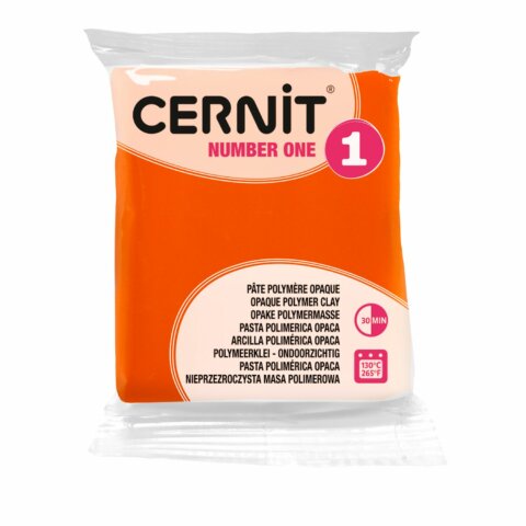 Pâte Polymère Cernit – orange Number One 56g
