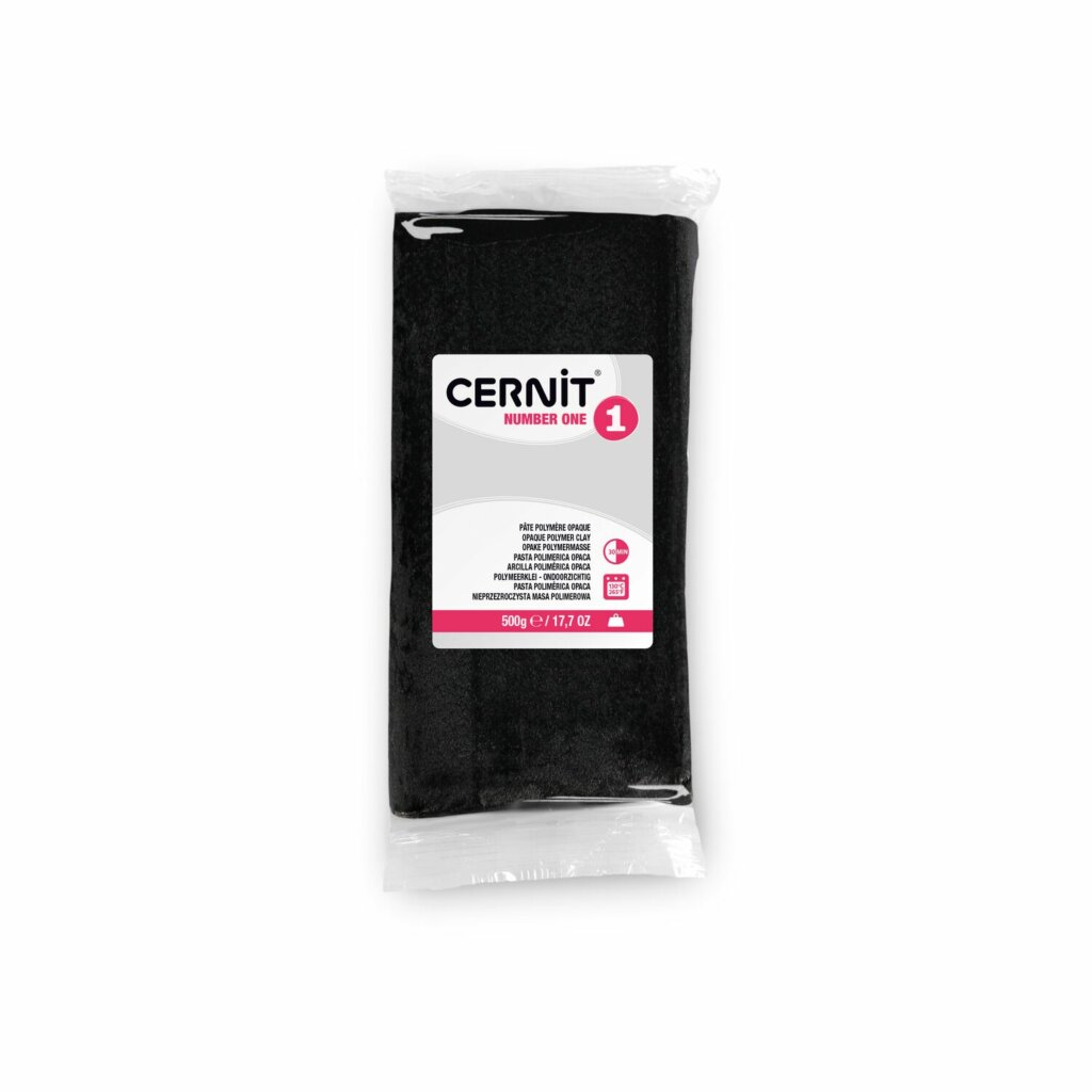 Pâte Polymère Cernit – noir Number One 500g
