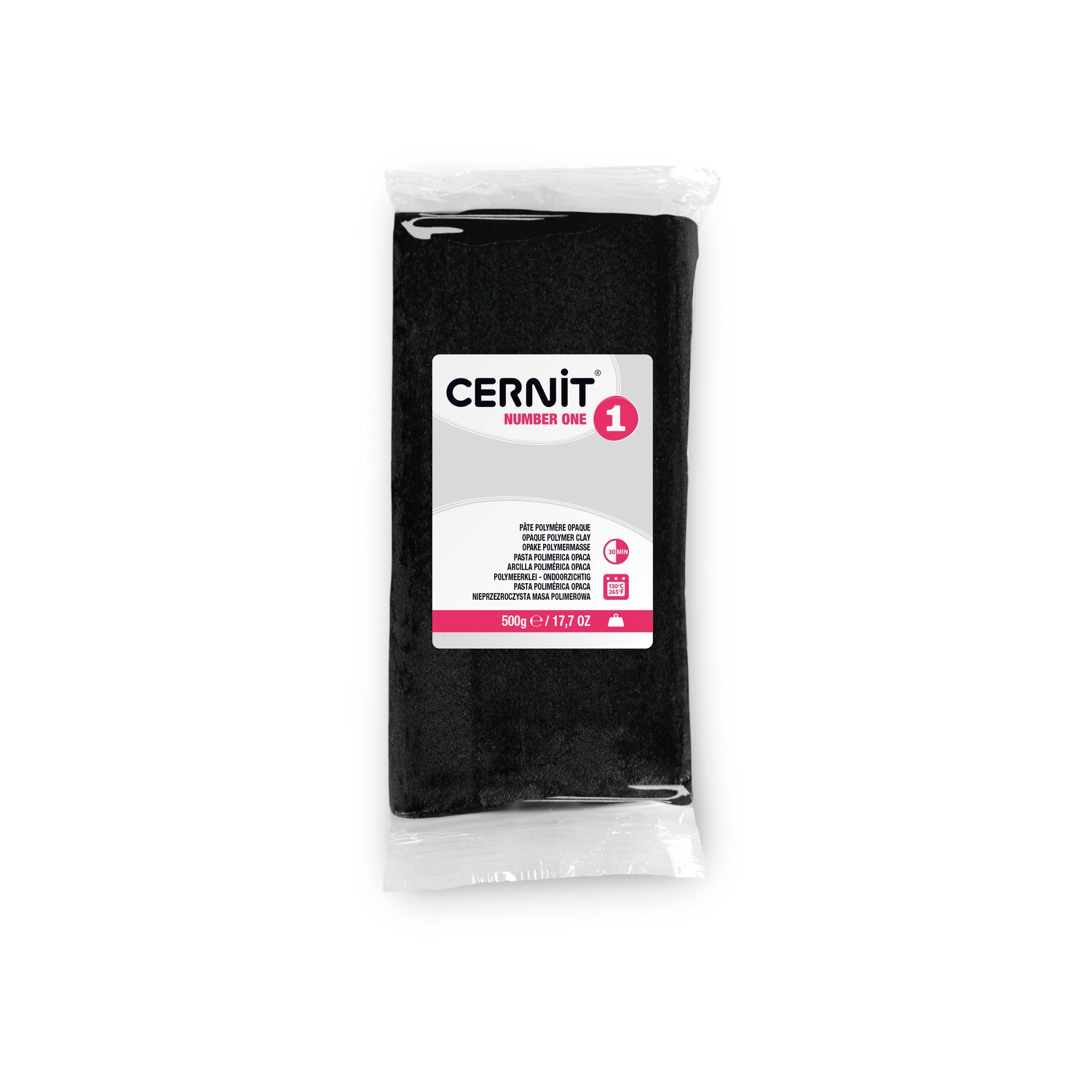 Pâte Polymère Cernit – noir Number One 500g