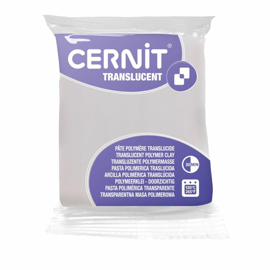 Pâte Polymère Cernit – translucide blanc Translucent 56g
