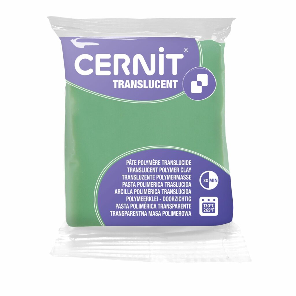 Pâte Polymère Cernit – vert citron Translucent 56g
