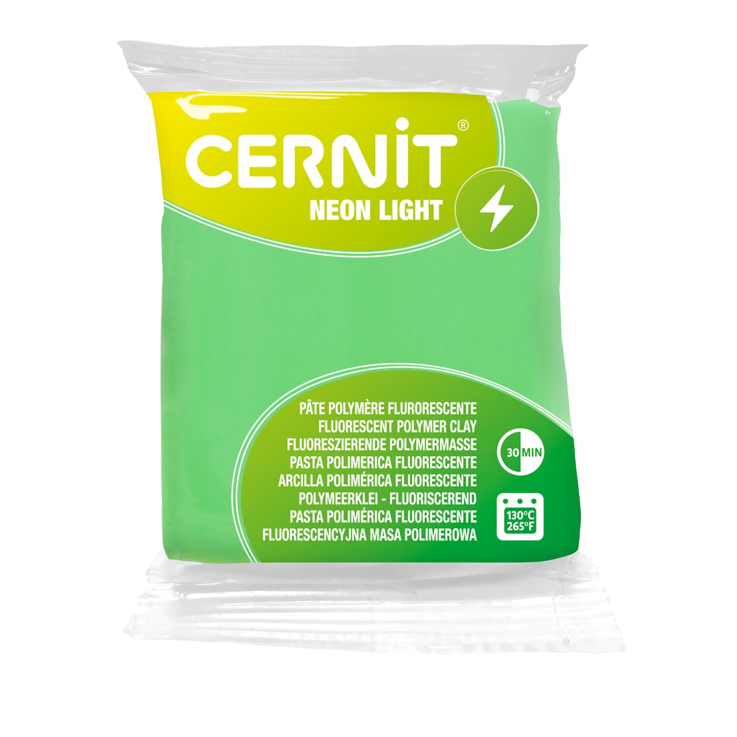 Pâte Polymère Cernit – vert Neon Light 56g