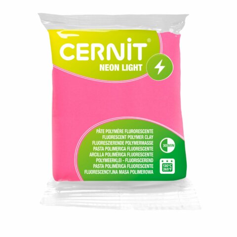 Pâte Polymère Cernit – fuchsia Neon Light 56g
