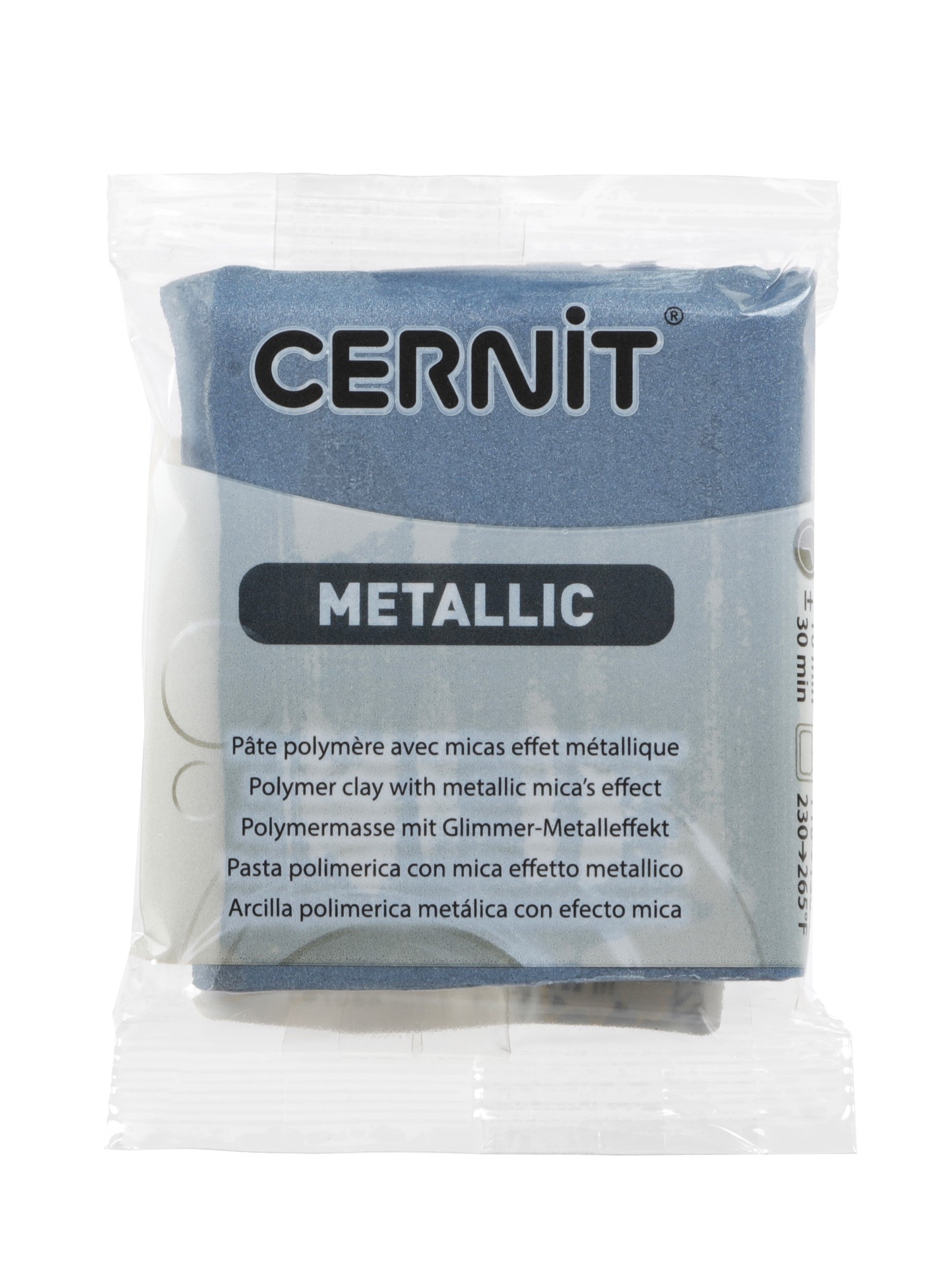 Pâte Polymère Cernit - acier Metallic 56g