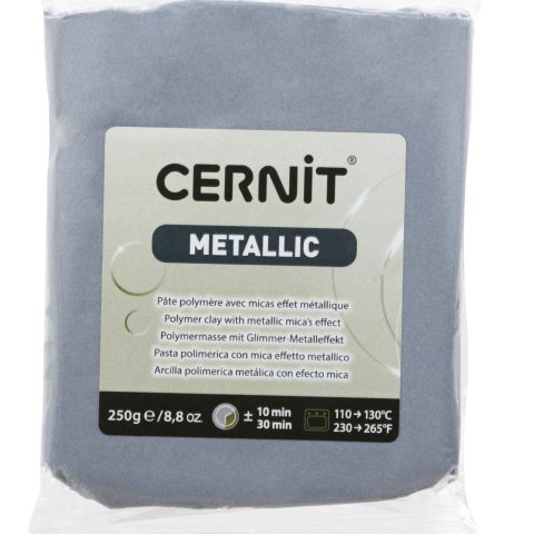Pâte Polymère Cernit - argent Metallic 250g