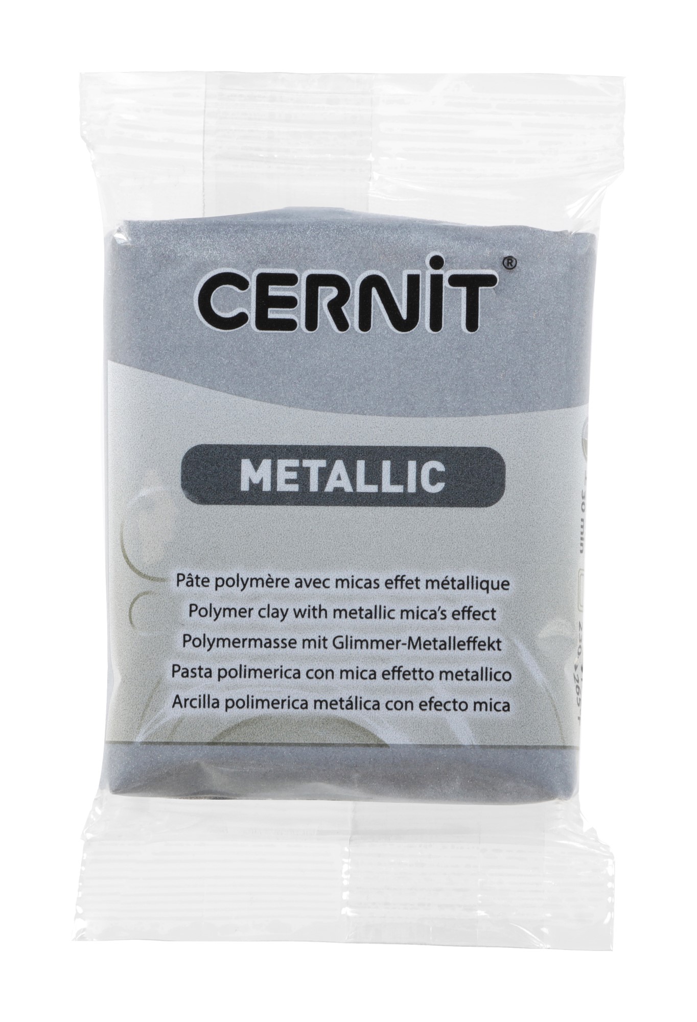 Pâte Polymère Cernit - argent Metallic 56g