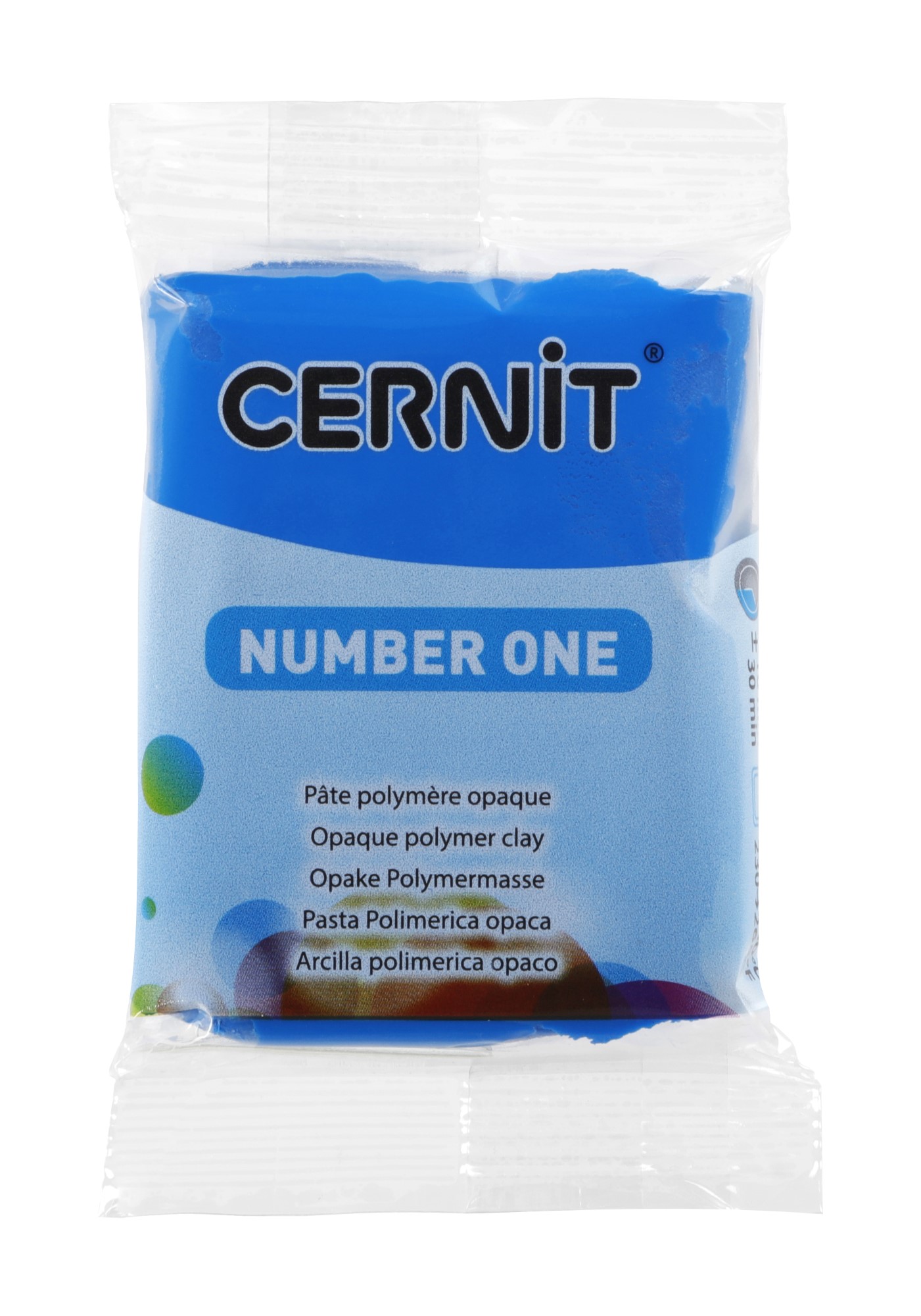 Pâte Polymère Cernit - bleu Number One 56g