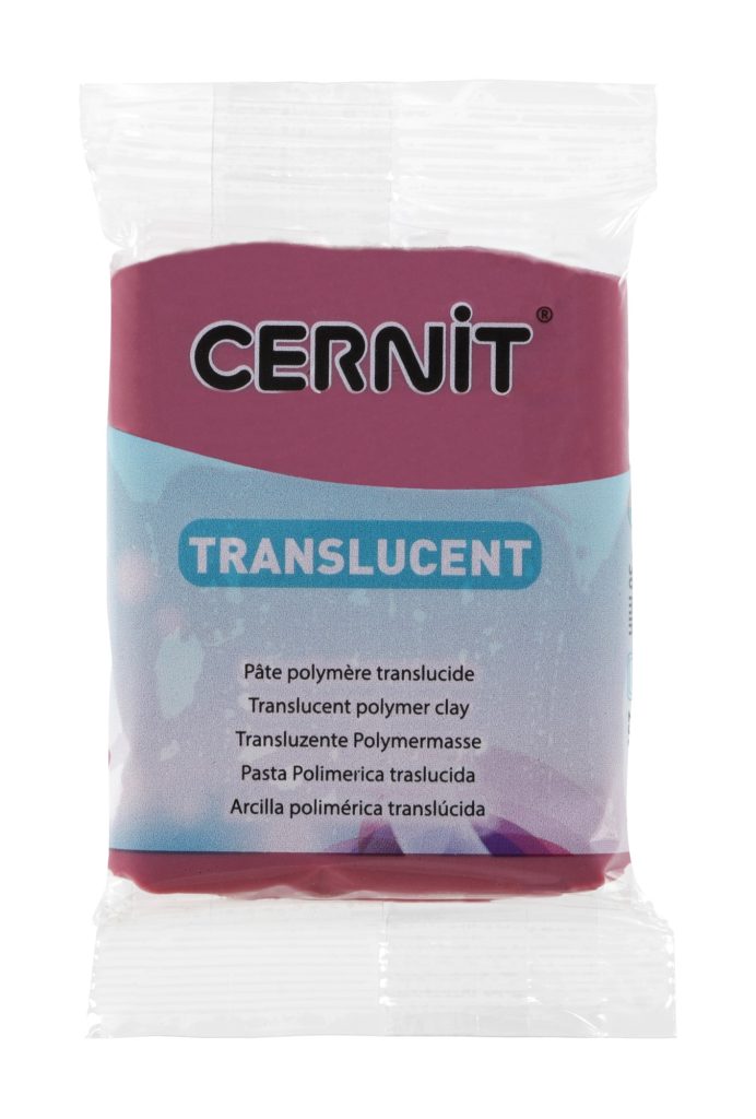 Pâte Polymère Cernit - bordeaux Translucent 56g