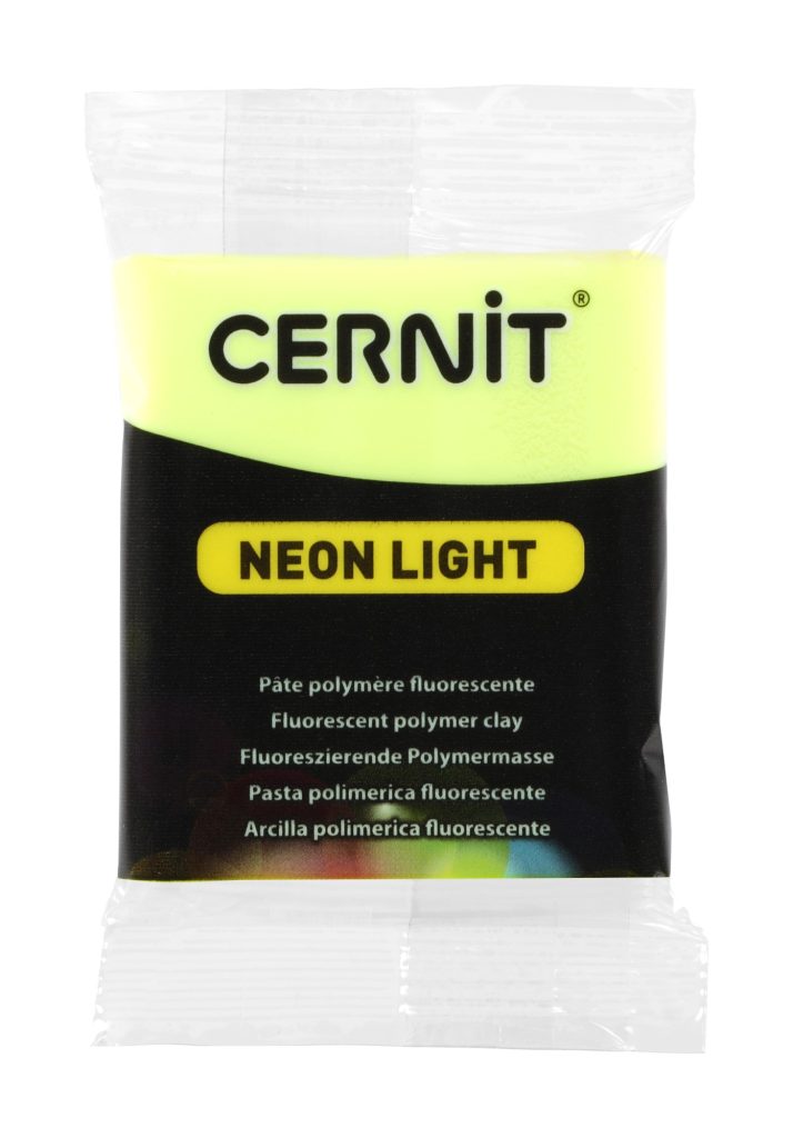 Pâte Polymère Cernit - jaune Neon Light 56g