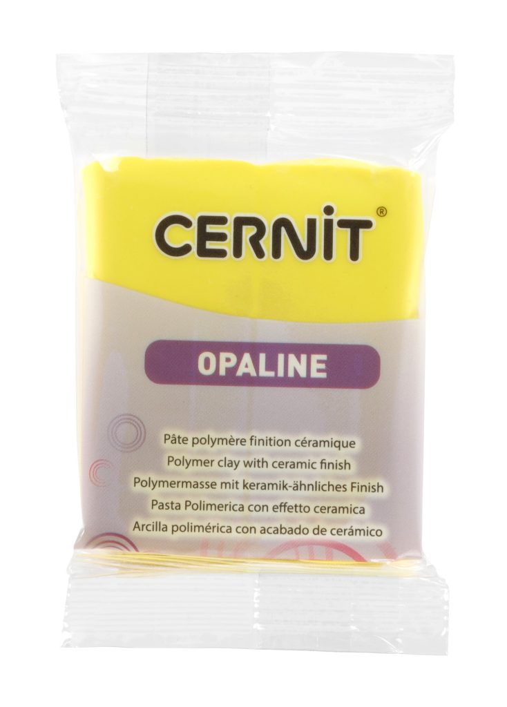 Pâte Polymère Cernit - jaune primaire Opaline 56g