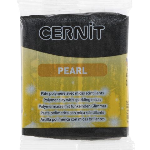 Pâte Polymère Cernit - noir Pearl 56g