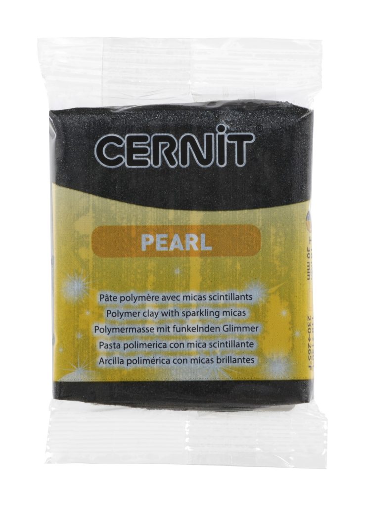 Pâte Polymère Cernit - noir Pearl 56g