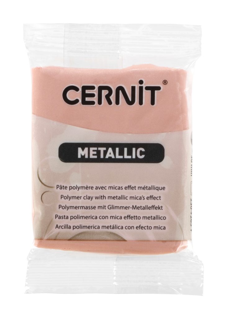 Pâte Polymère Cernit - or rose Metallic 56g