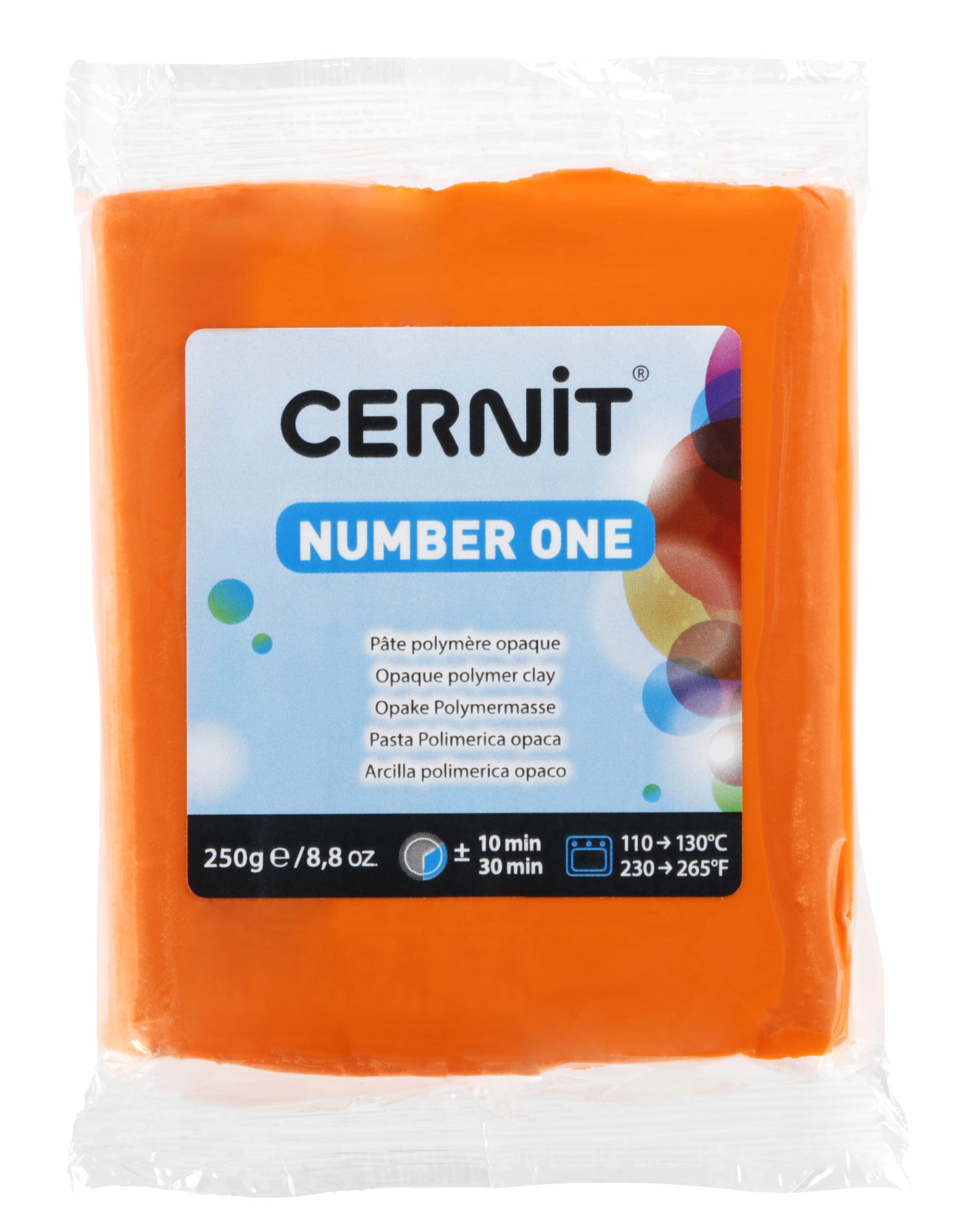 Pâte Polymère Cernit - orange Number One 250g