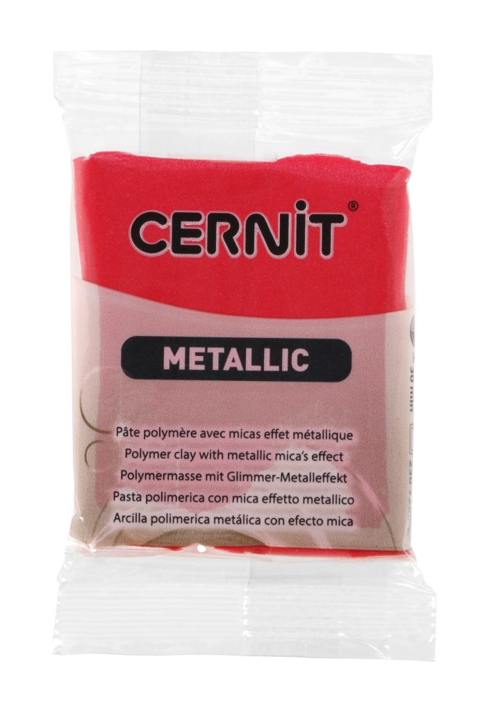 Pâte Polymère Cernit - rouge Metallic 56g