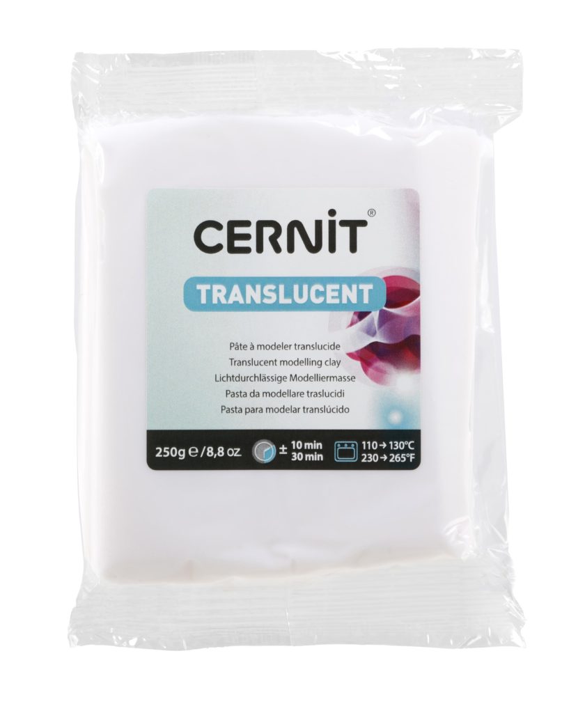 Pâte Polymère Cernit - translucide blanc Translucent 250g