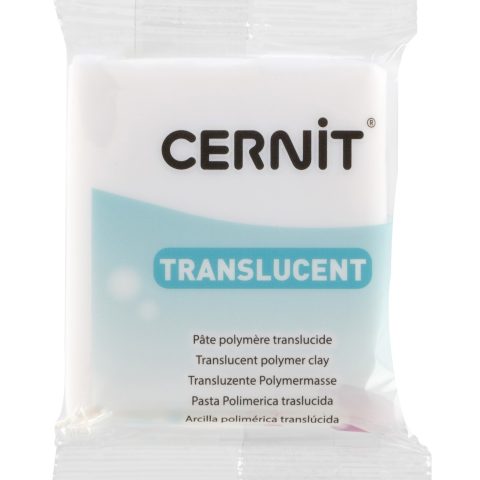 Pâte Polymère Cernit - translucide blanc Translucent 56g
