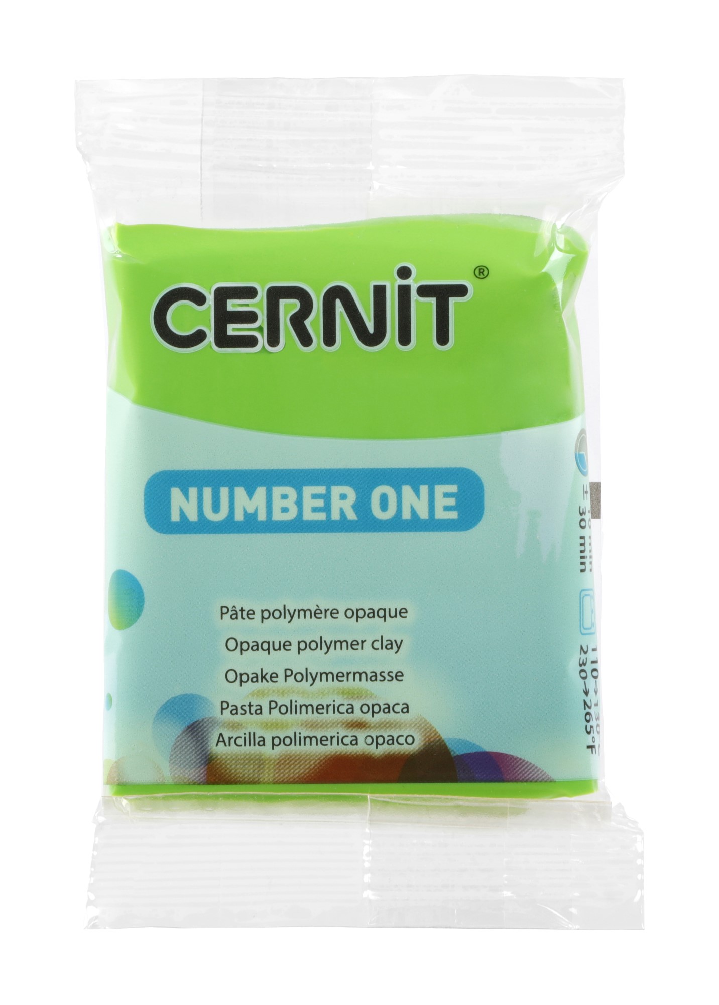 Pâte Polymère Cernit - vert clair Number One 56g