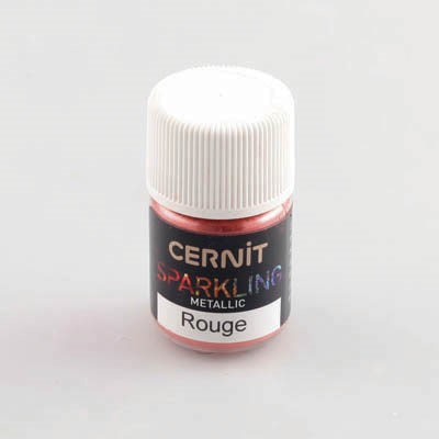 Hulpmiddel Cernit  - rood Sparkling 3g
